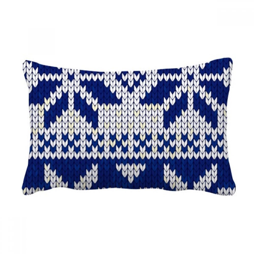 Coussin flocon de neige nordique oreiller lombaire de canapé multicolore 16x24 pouces