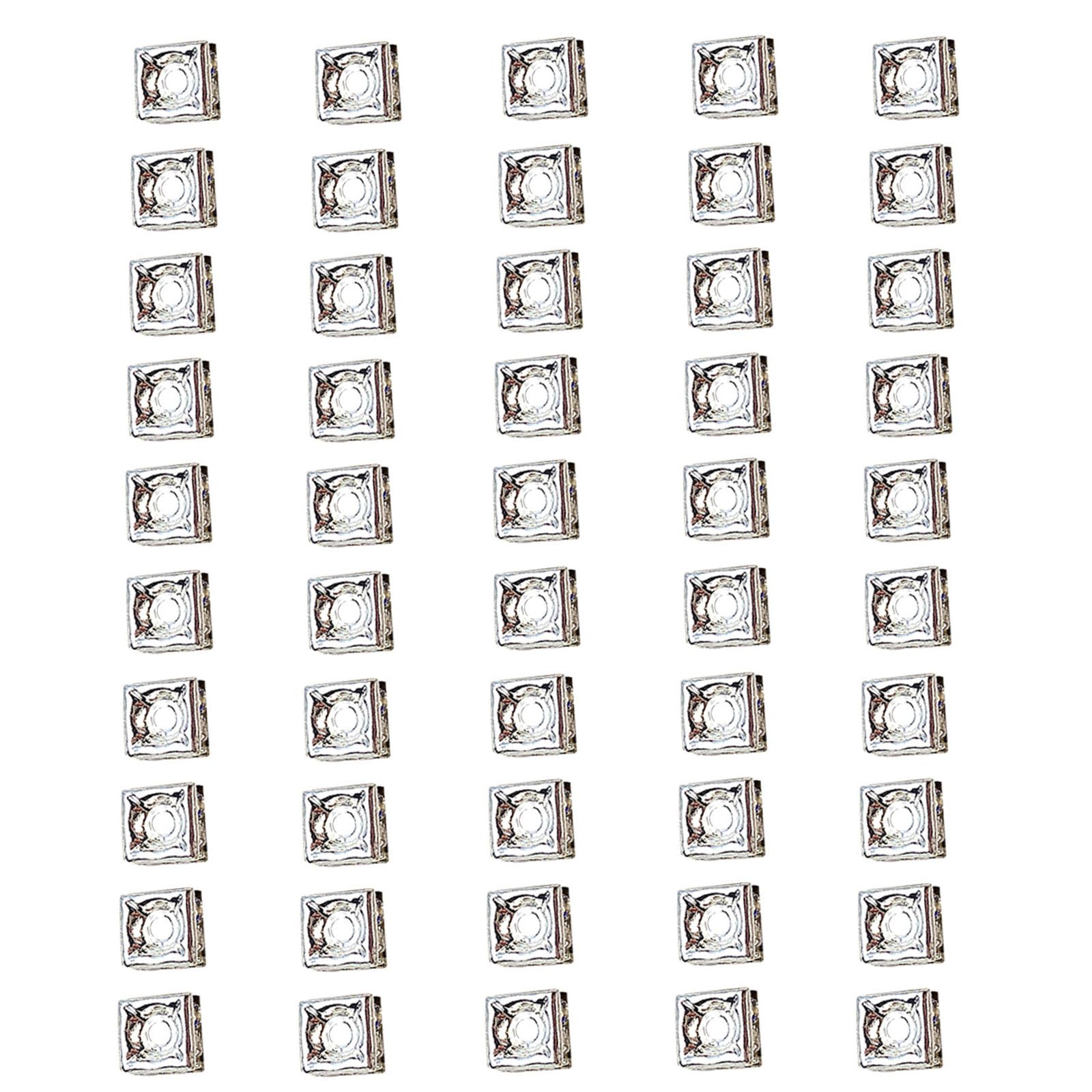 carotoe Alloy Beads Spacers Featuring Rhinestones Detail for Jewelry Crafting Spacer Beads