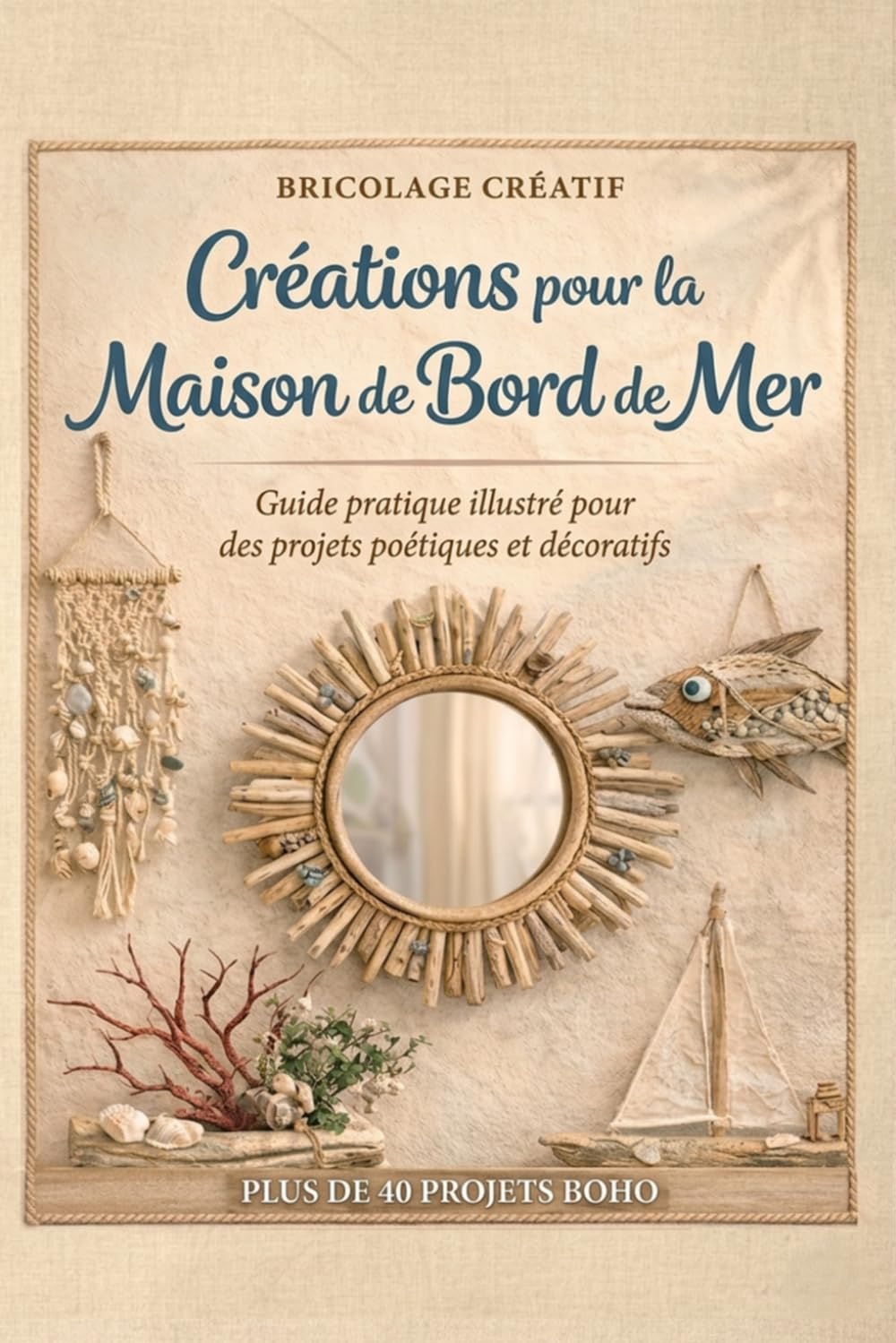 Bricolage Créatif - Créations pour la Maison de Bord de Mer: Guide pratique illustré pour des projets poétiques et décoratifs (Bricolage Créatif : L’Art de Créer avec le Cœur et la Nature)