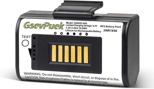 for RP2 Battery Replacement,Compatible with Printer RP2,RP2D,RP2D-C,RP2D-T,RP2B,RP2B-C,RP2-BAT 550052-000,50169154-001,50133975-001,2500mAh Lithium-ion