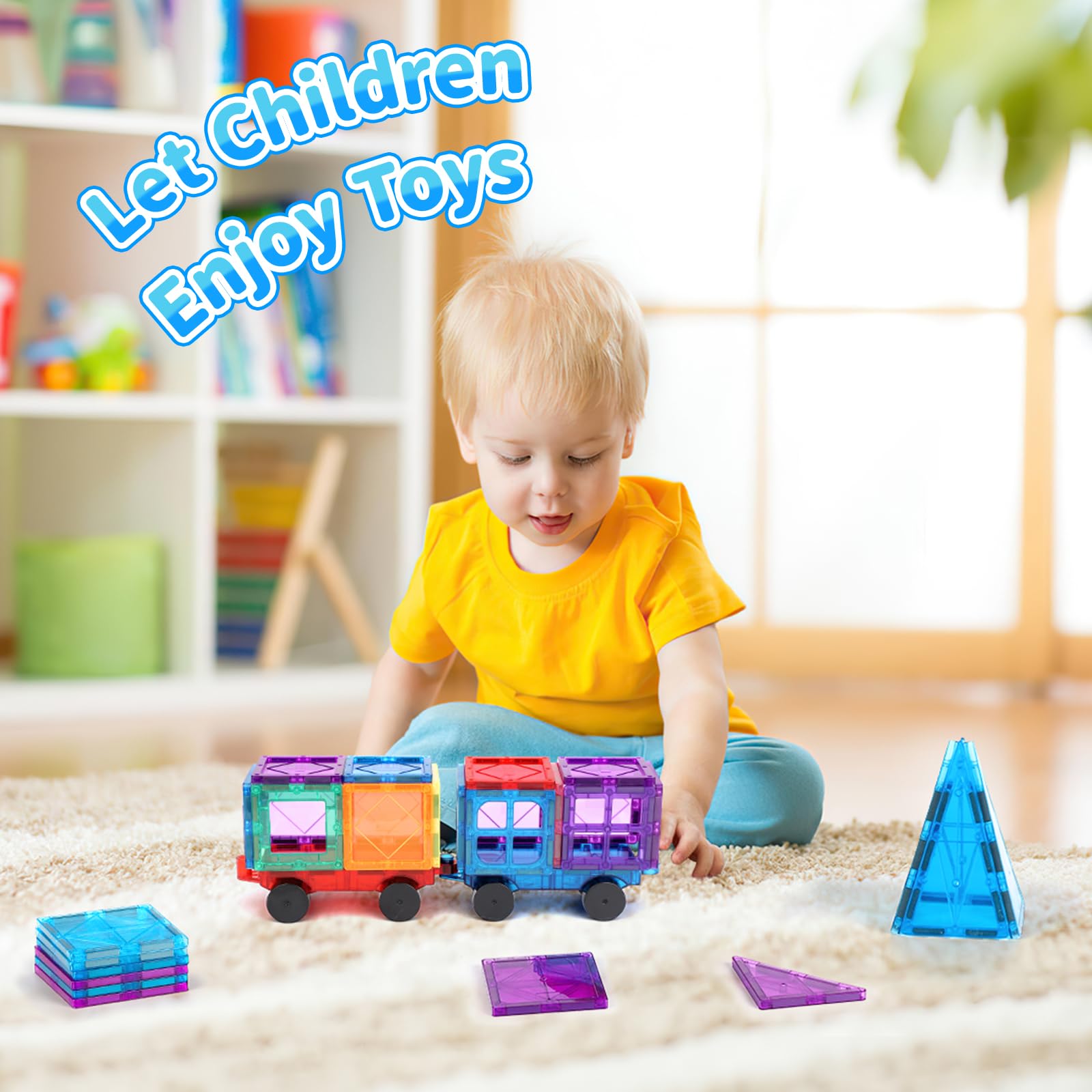 ZHANGXIN Costruzioni Magnetiche Giochi Bambini,Piastrelle magnetiche Espansione Auto Buidling Blocks Set, STEM Giocattoli per 3 4 5 6 7 8 + Anni Ragazze Ragazzi Magnete Mattoni Camion
