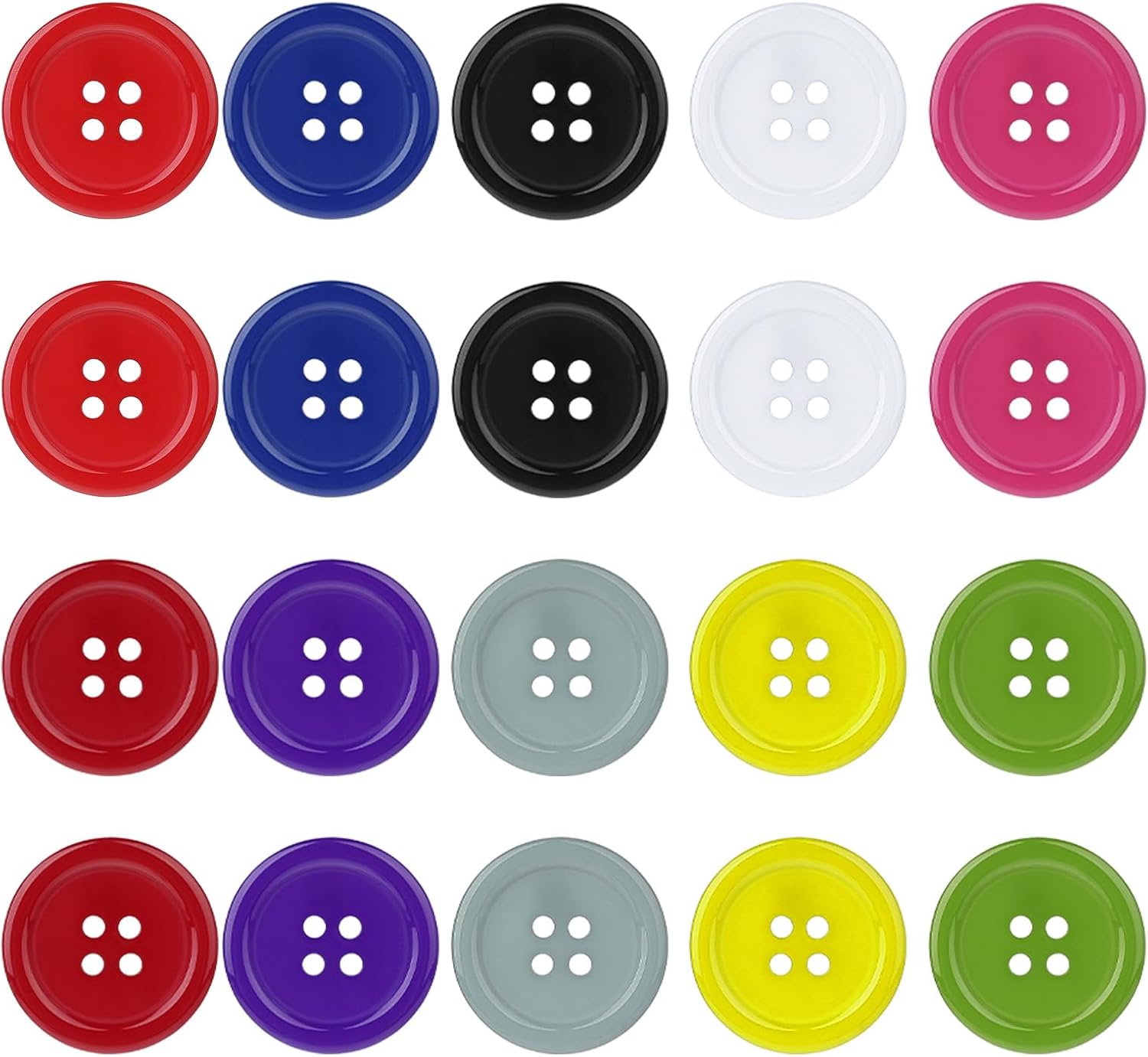 Amazon.com: 50 PCS Large Buttons Resin Sewing Buttons Round Buttons ...