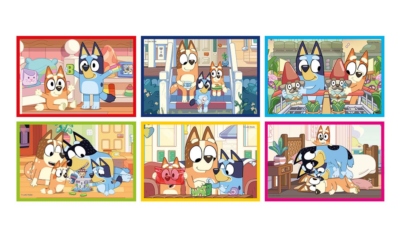 Clementoni Jigsaw Puzzle Bluey 6 Pieces, Cube Supercolor Puzzle For Children 2-4 Years, Cartoon, Gift For Boy/Girls - Image 4