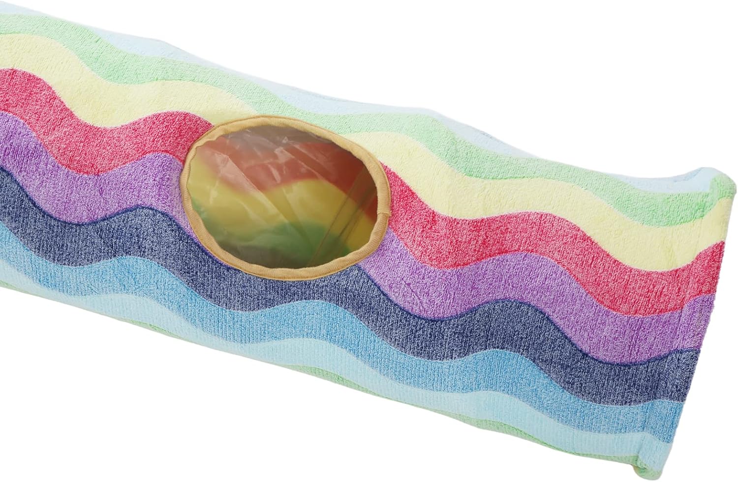 Cat Plush Tunnel Toy Collapsible Cat Tunnel with Ball for Rabbits Kittens Ferrets Puppy and Dogs