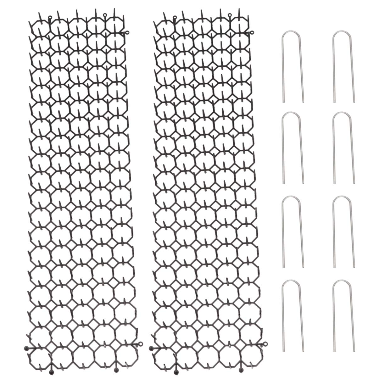 Cabilock 6PCS Cat Scat Spike Strips Pet Deterrent Prickle Mat Outdoor Scat Mat Outdoor Deterrent Devices For Dog Cat (Black)