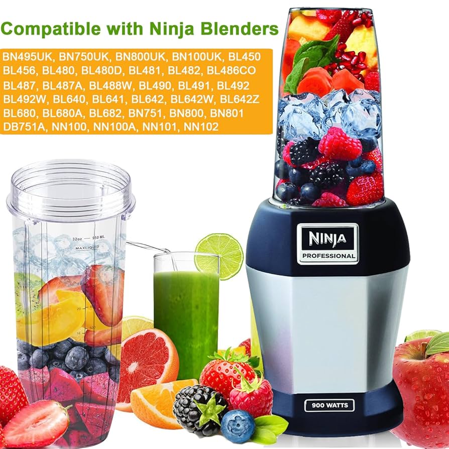 Blendercup 710ml Geschikt Voor Nutri Ninja BL450 BL480 BL490 BL491 BL492 BL682 BN750UK