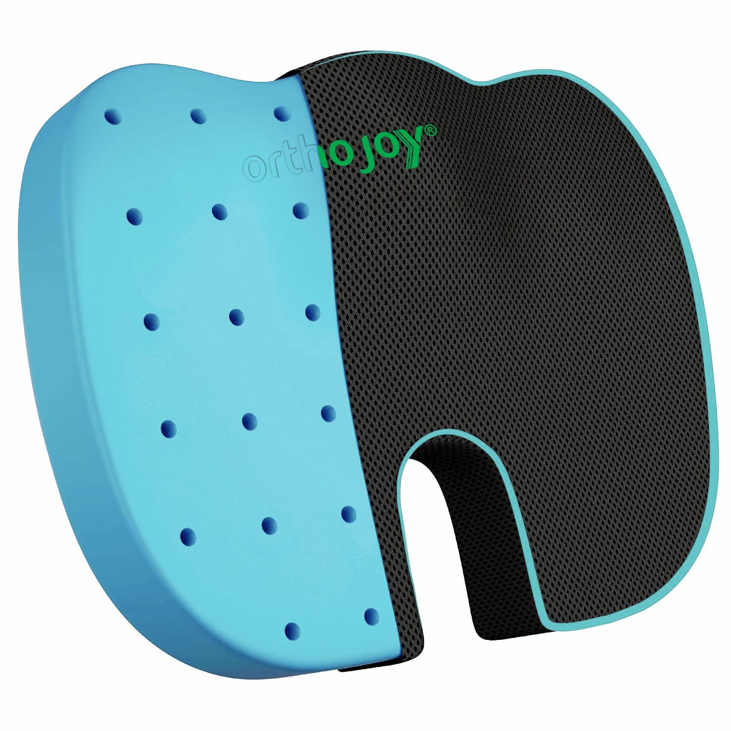ORTHO JOY Orthopedic Gel Foam Coccyx Seat/Lower Back Pain Relief-Cushion For Office/Home Chair & Wheelchair/Tailbone Pillow For Sitting, Blue (B0CP96M2XP) Amazon Price History, Amazon Price Tracker