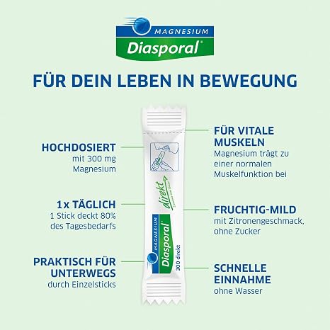 Magnesium Diasporal 300 Direct Magnesium Sticks - 20 Sticks
