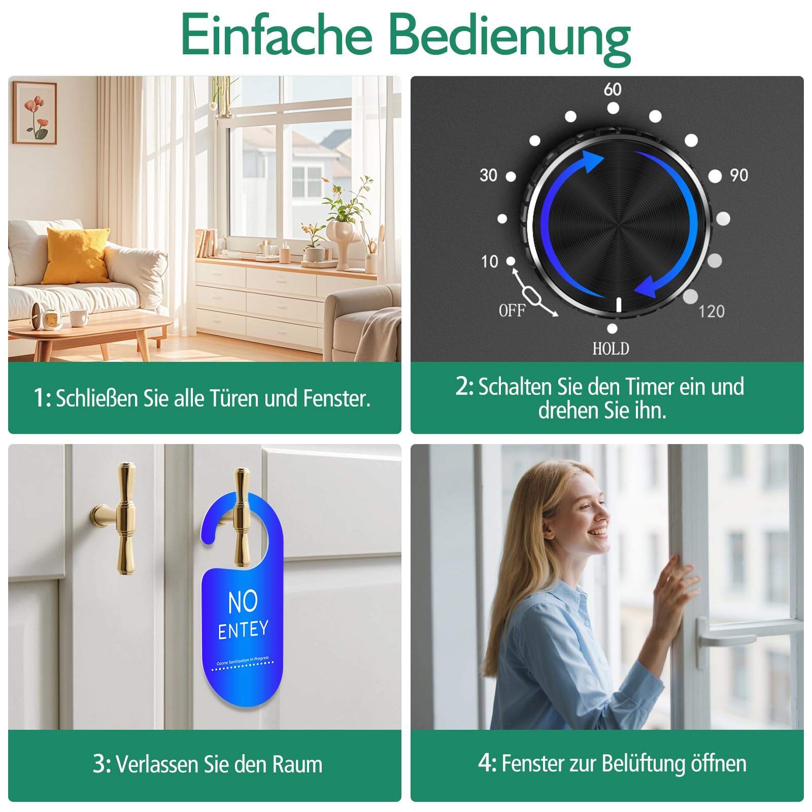 Ozongenerator 48000mg/h Ozongerät, Redagod Ozonisator Industrieller mit 120 Min Timer O3 Ozon Luftreiniger bis zu 300㎡ Geruchsneutralisierer für Auto Hotel Küchen Garage Wohnung Eisen