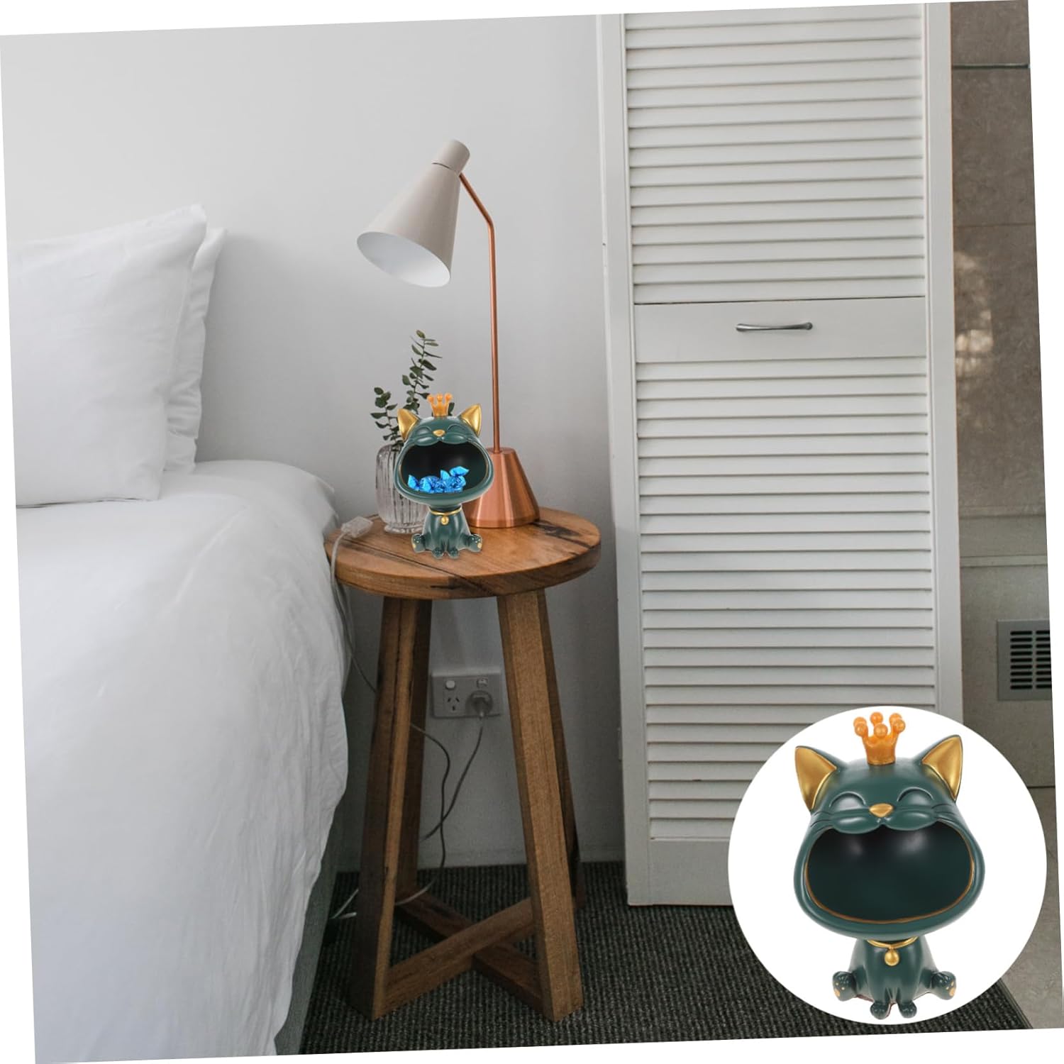 LIFKOME 1pc Dog Shaped Storage Jar Decorative Keys Holder Ornament for Home Office Unique Candy Jar for Living Room Study Shop Decor