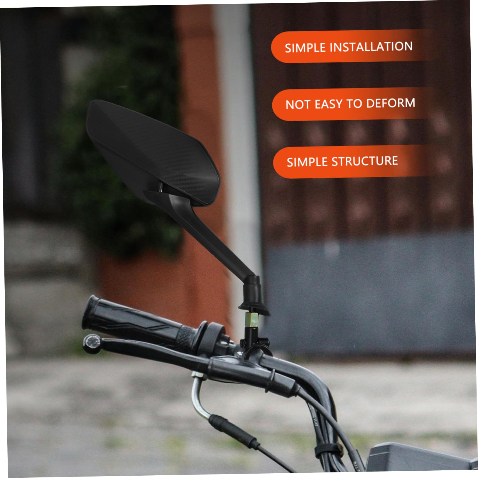 BESPORTBLE Specchietto Monopattino e Specchietto Retrovisore per Bicicletta, Ricambio in Abs Nero, per Bici e Bici Elettrica