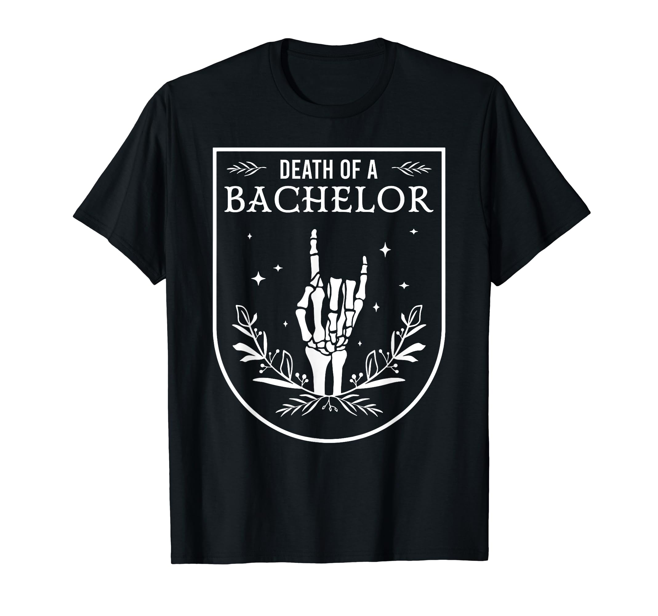 Spooky Season Wedding Bachelor PartyDeath of a Bachelor Best Man Groom Gothic Bachelor Party T-ShirtOEKO-TEX STANDARD 100