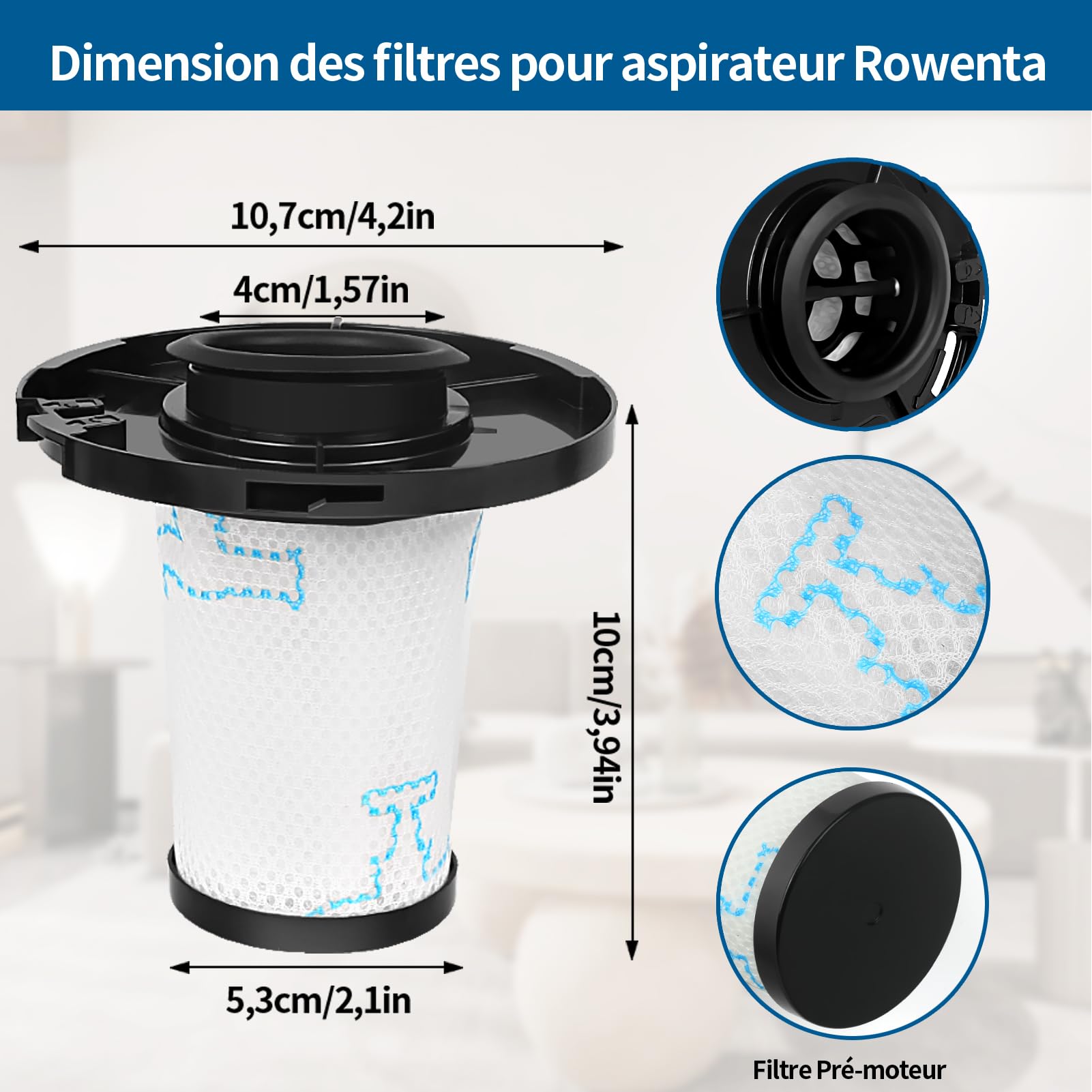 MeevrgR Vacuümfilters Wasbare Set met Reinigingsborstel Compatibel voor