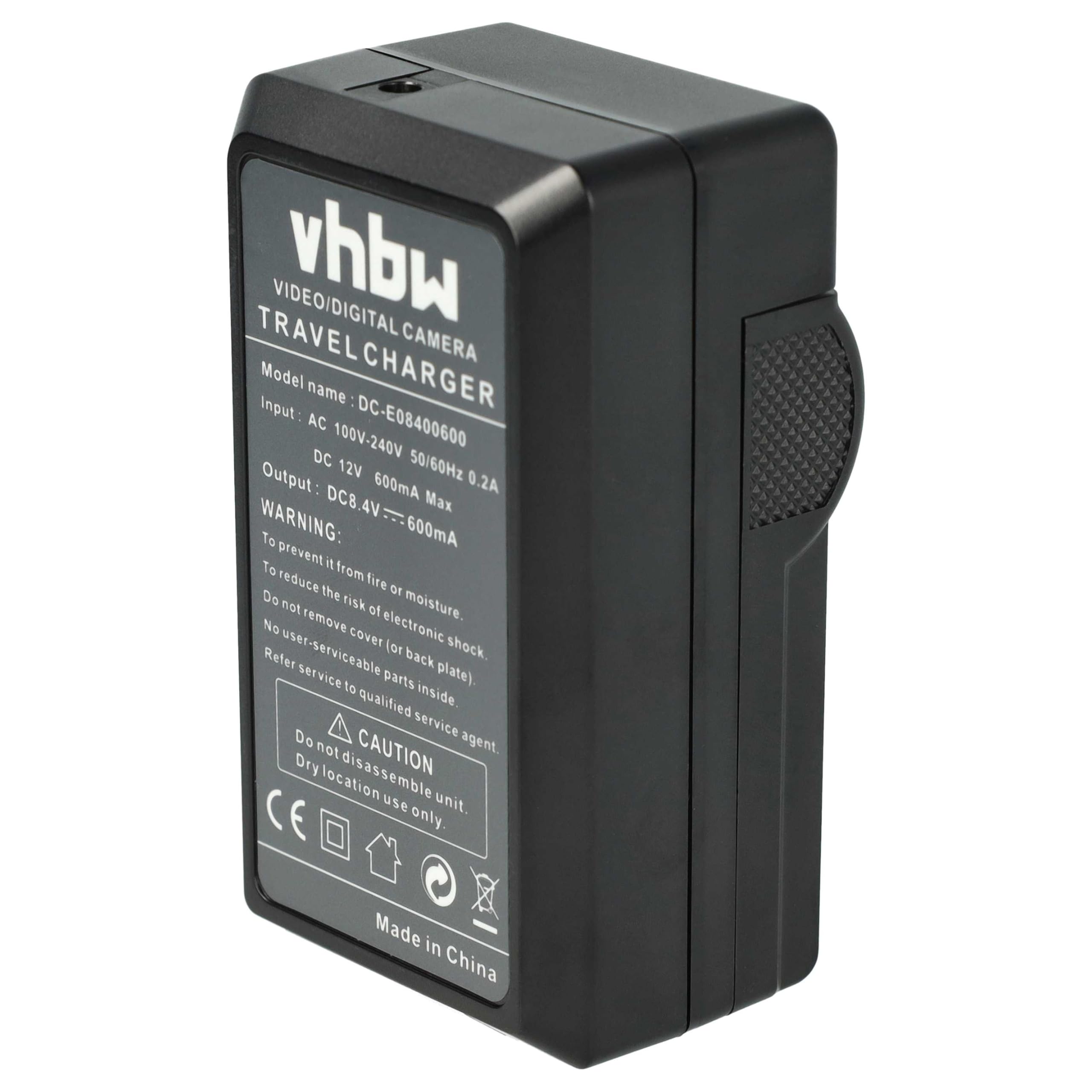 vhbw caricatore compatibile con Canon Legria FS22, FS100, FS10, FS305, FS200, FS19, FS11, FS21, FS20 camera + cavo auto + LED