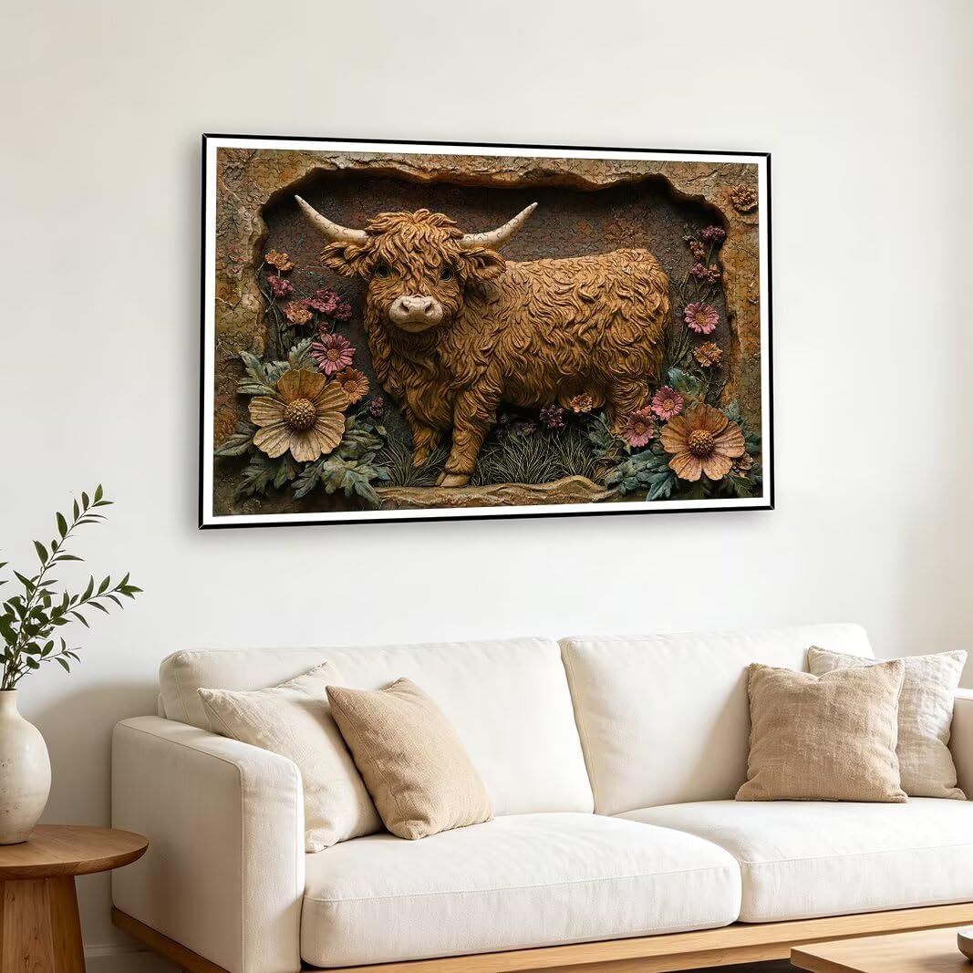 Puzzle 5000 Piezas, Puzzle Highland Cow de Madera para Adultos, Decor -2650