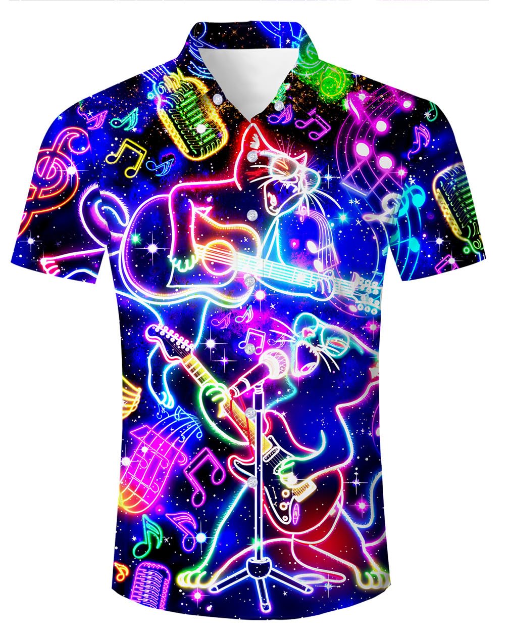 ALISISTER Mens Hawaiian Shirt 3D Print Casual Button Down Ugly Shirts Beach Holiday Aloha Short Sleeve Shirt — view 19