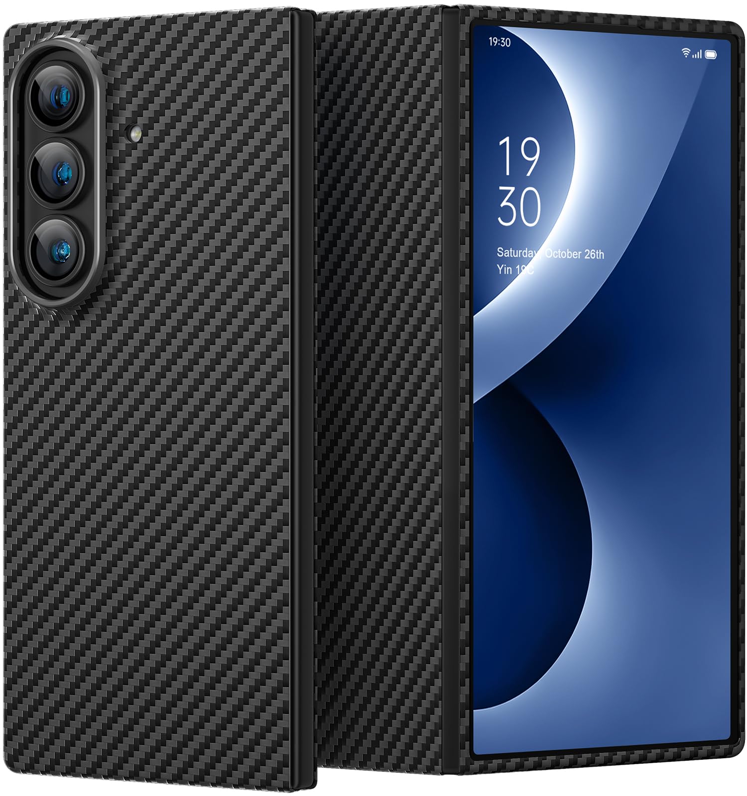 memumi Carbon Hülle für Galaxy Z Fold 8 Ultra, 0.5 mm Superdünn Handyhülle | Schutzhülle aus echter Aramidfaser mit Fallschutz für Galaxy Z Fold 8 Ultra (2026)