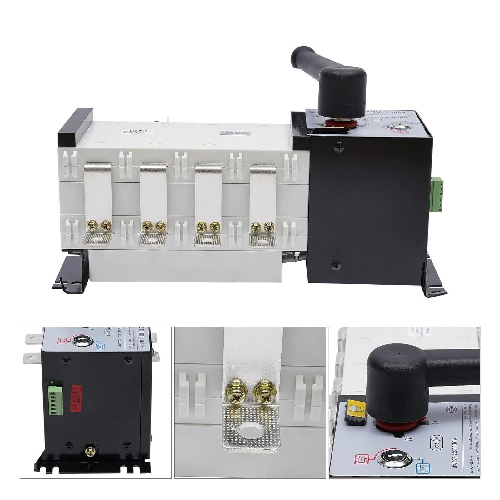Automatischer 4-poliger 250-A-6000-V-Leistungsumschalter, Umschalter for Dual-Stromgenerator, 50/60 Hz Dual-Stromversorgung