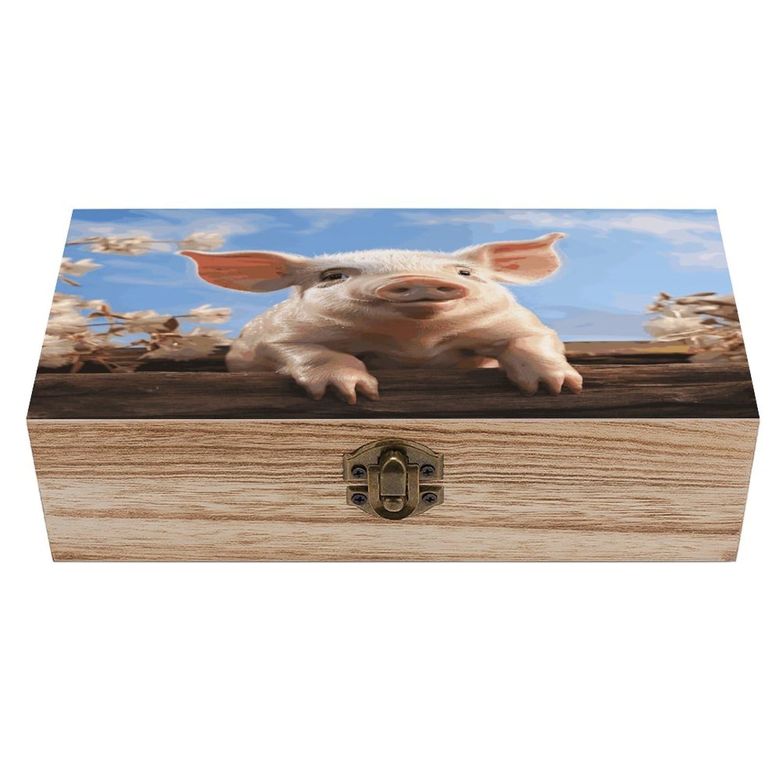 Adfgyerh Style Smiling (23) Bins Solid Wood，Jewelry Box Retro And Exquisite，Storage Box Used For Storing Photos, Souvenirs, Letters, Gifts, And Jewelry.