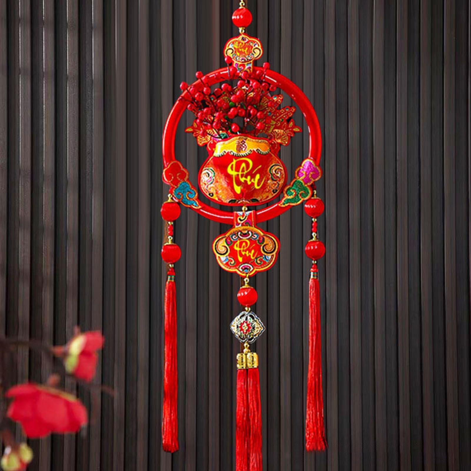 New Year Ornamentsations, New Year Ornaments, 3D Spring Festival Pendant | Holiday Home Parties Decoration Wall Sign,Dekoracje na Nowy Rok(A)