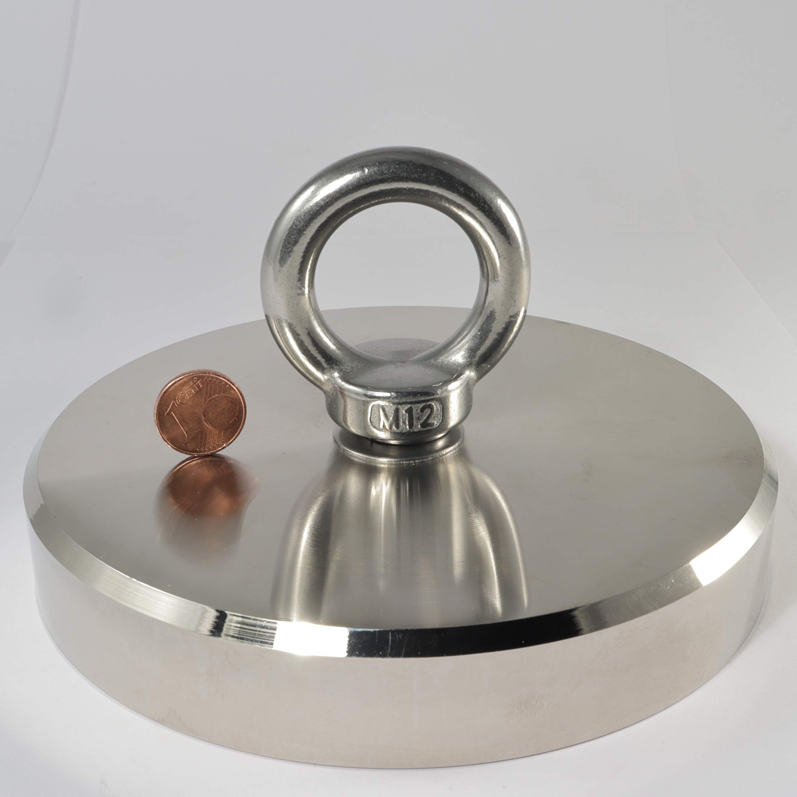 Magnes neodymowy do łowienia ryb – magnes neodymowy do łowienia ryb – 136 mm – siła ciągnąca 600 kg – magnes wędkarski – magnes do łowienia ryb – płaski chwytak do magnesu