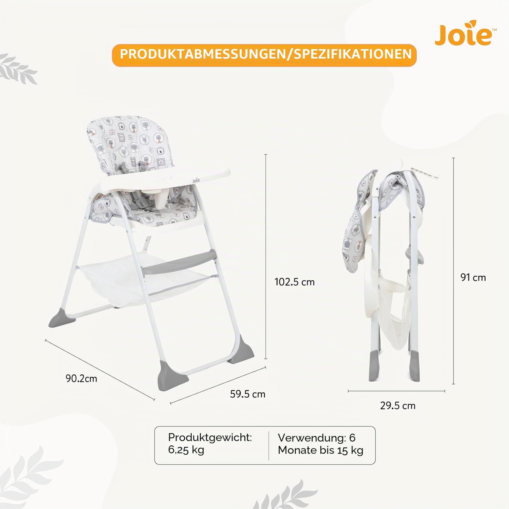 Joie Mimzy Snacker Hochstuhl mit großem Tablett Portrait | H1127AAPOR000