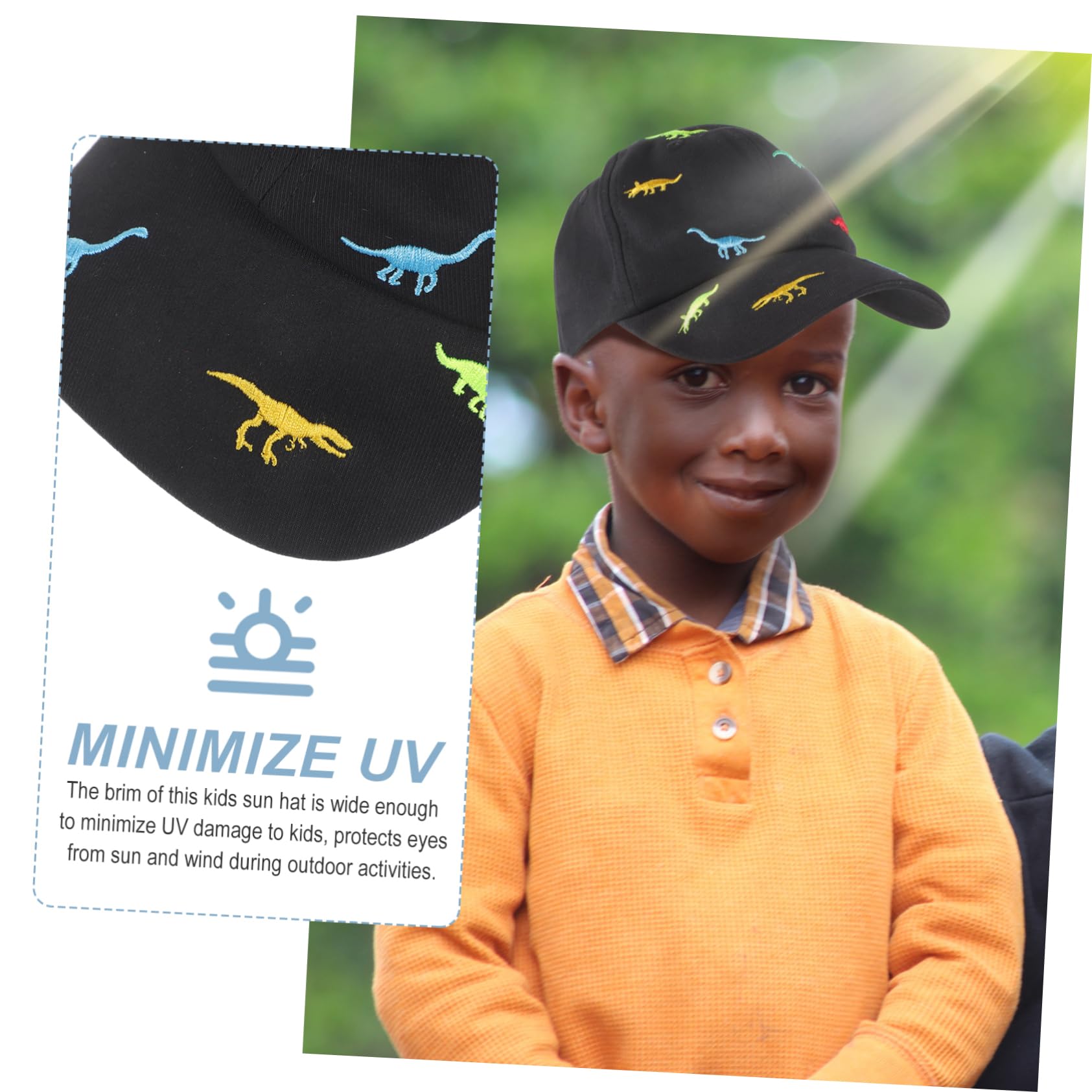 Kisangel Sombrero de Béisbol Ajustable para Niñas Gorra Estampado Protección Solar para Actividades
