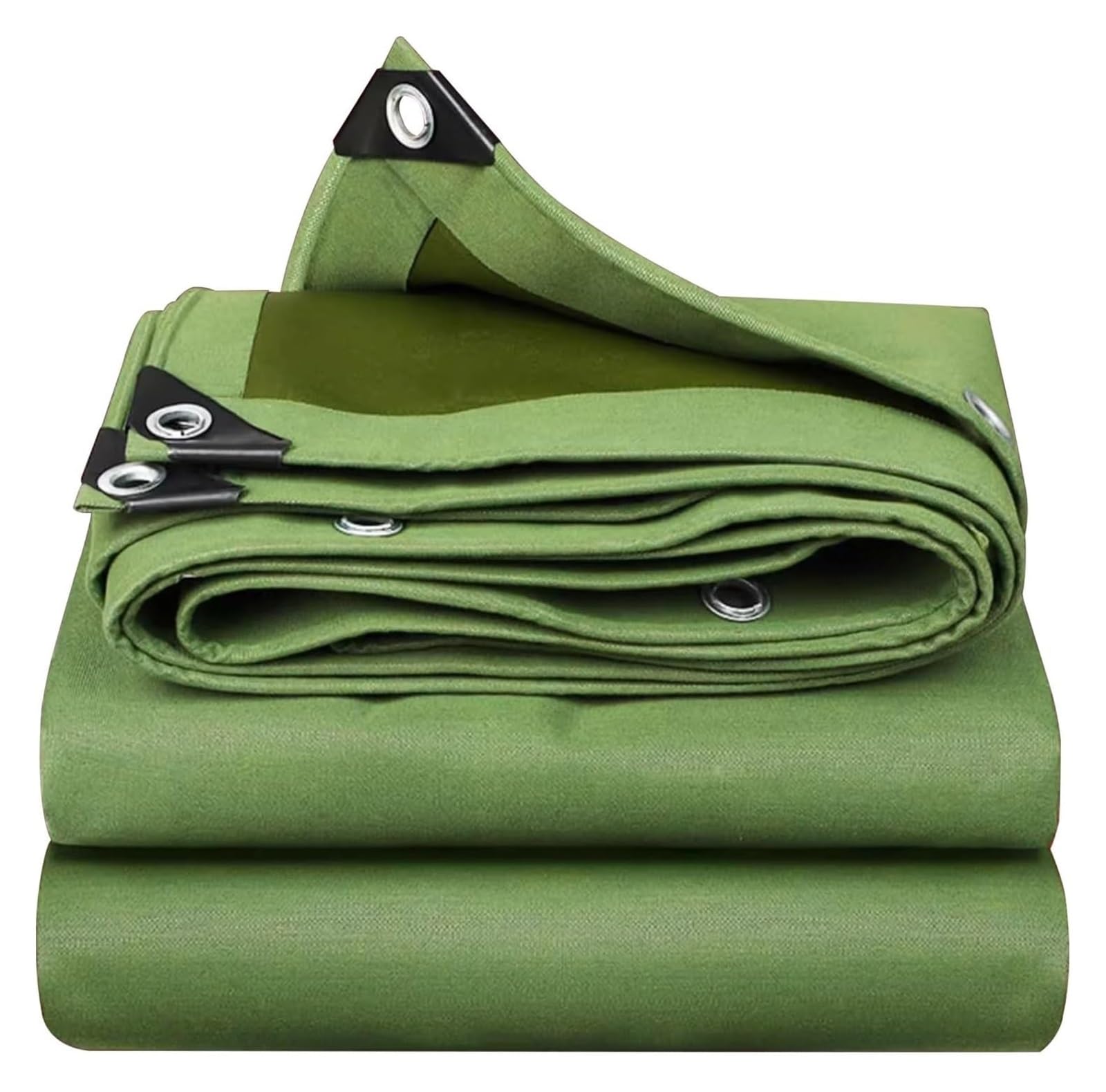 Heavy Duty Waterproof Cover Tarp, Green Heavy Duty Oxford Canvas Tarp Sheet Cover with Grommets, Multiple Sizes(4x6m(13.1ftx19.7ft))
