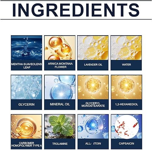 Miniatura 5 de Capsacare Crema de alivio, contiene capsaicina, árnica, mentol, Msm, fórmula calmante para los nervios, adecuada para pies, manos, piernas,