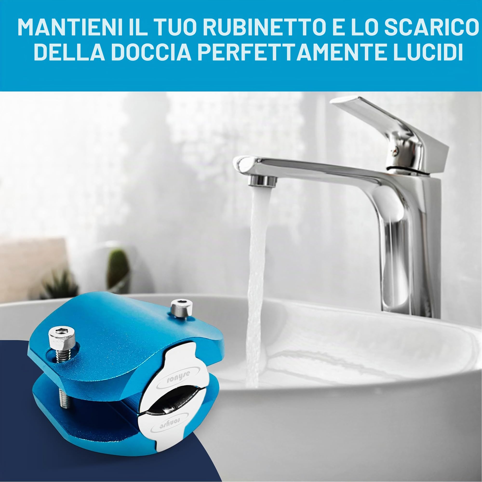 Addolcitore magnetico per acqua – 15000 GAUSS – Decalcificante per acqua – Blu – Filtro per acqua – Magnete – Decalcificazione delle tubature