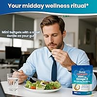 Vista 5 de Aceite de pescado Omega 3 con vitamina D3 K2 – 300 cápsulas blandas sin eructos con sabor a limón Suplementos de aceite de pescado Omega 3 que