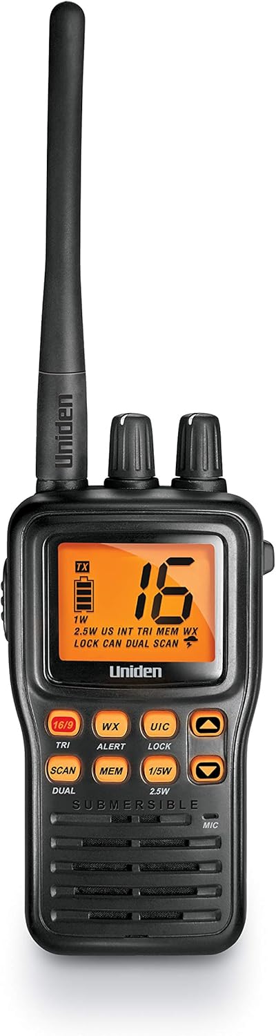 Uniden MHS75 Waterproof Handheld 2-Way VHF Marine radio
