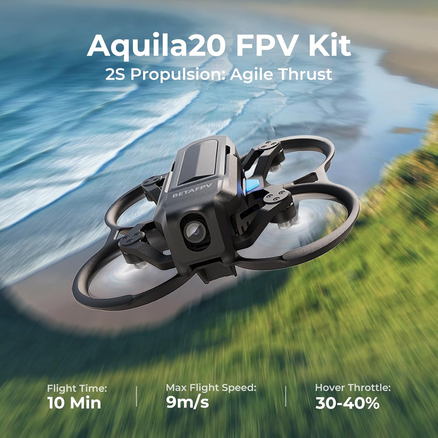 BETAFPV Aquila20 FPV Kit Aquila20 Whoop Drone LiteRadio 4 SE Radio Transmitter VR04 FPV Goggles Supported 3 Modes 2S Power System FPV Drone Advanced RTF Indoor Outdoor
