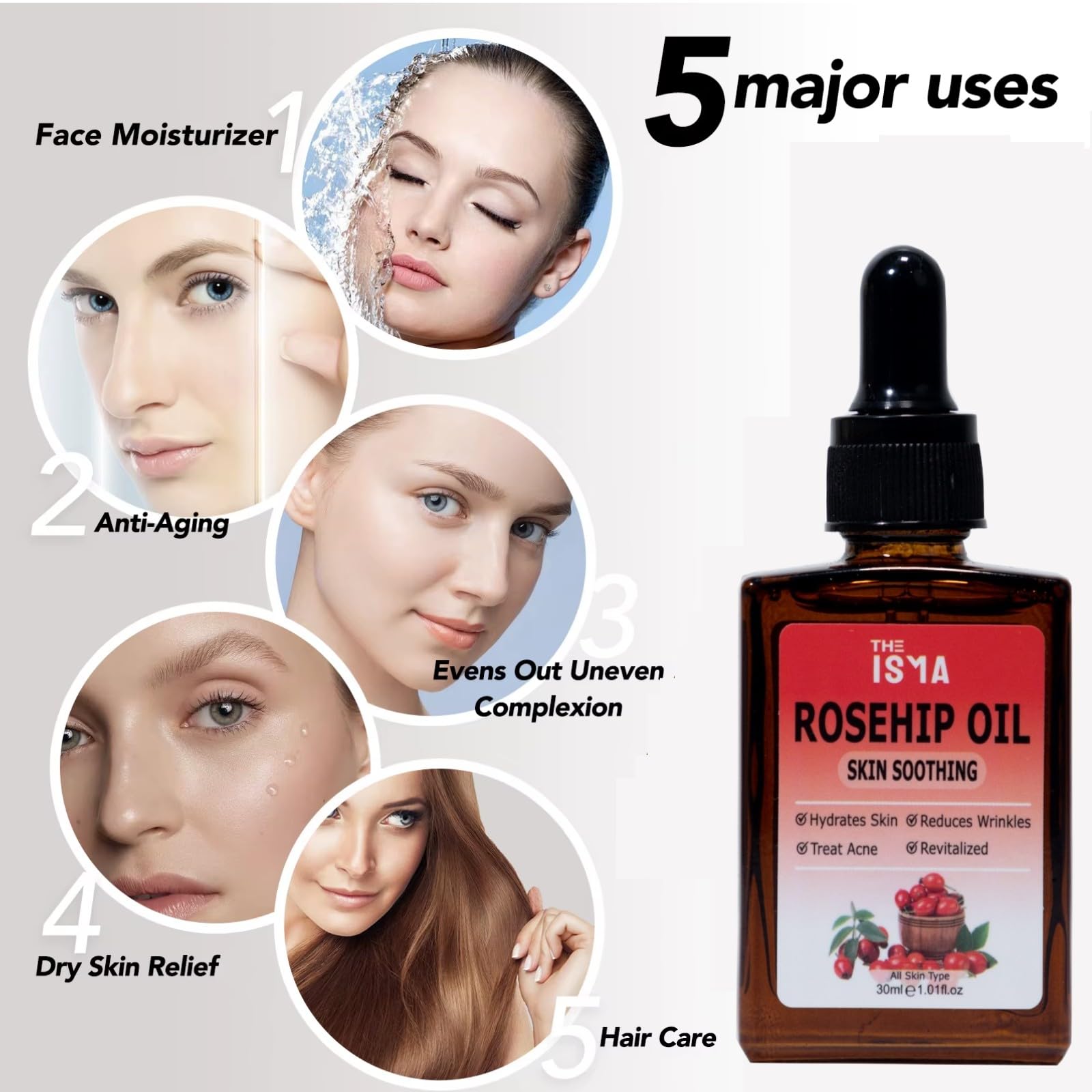 THE ISMA Cold-Pressed Rosehip Oil 30ml, 30 ml (Pack of 1) - Image 3
