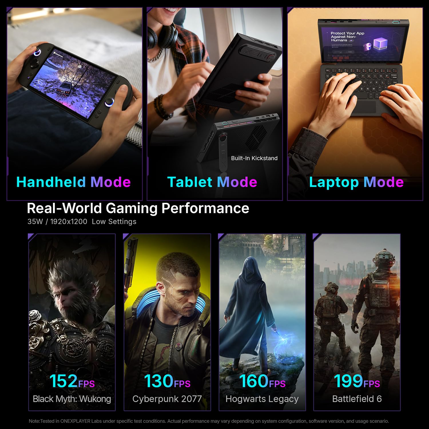 OneXPlayer 3 Mini PC Dotato di Intel Arc G3 Extreme e scheda grafica B390 | Display AMOLED VRR da 8,8 pollici a 144 Hz, tastiera magnetica, Wi-Fi 7 per giochi AAA (24 GB di RAM + SSD da 1 TB)