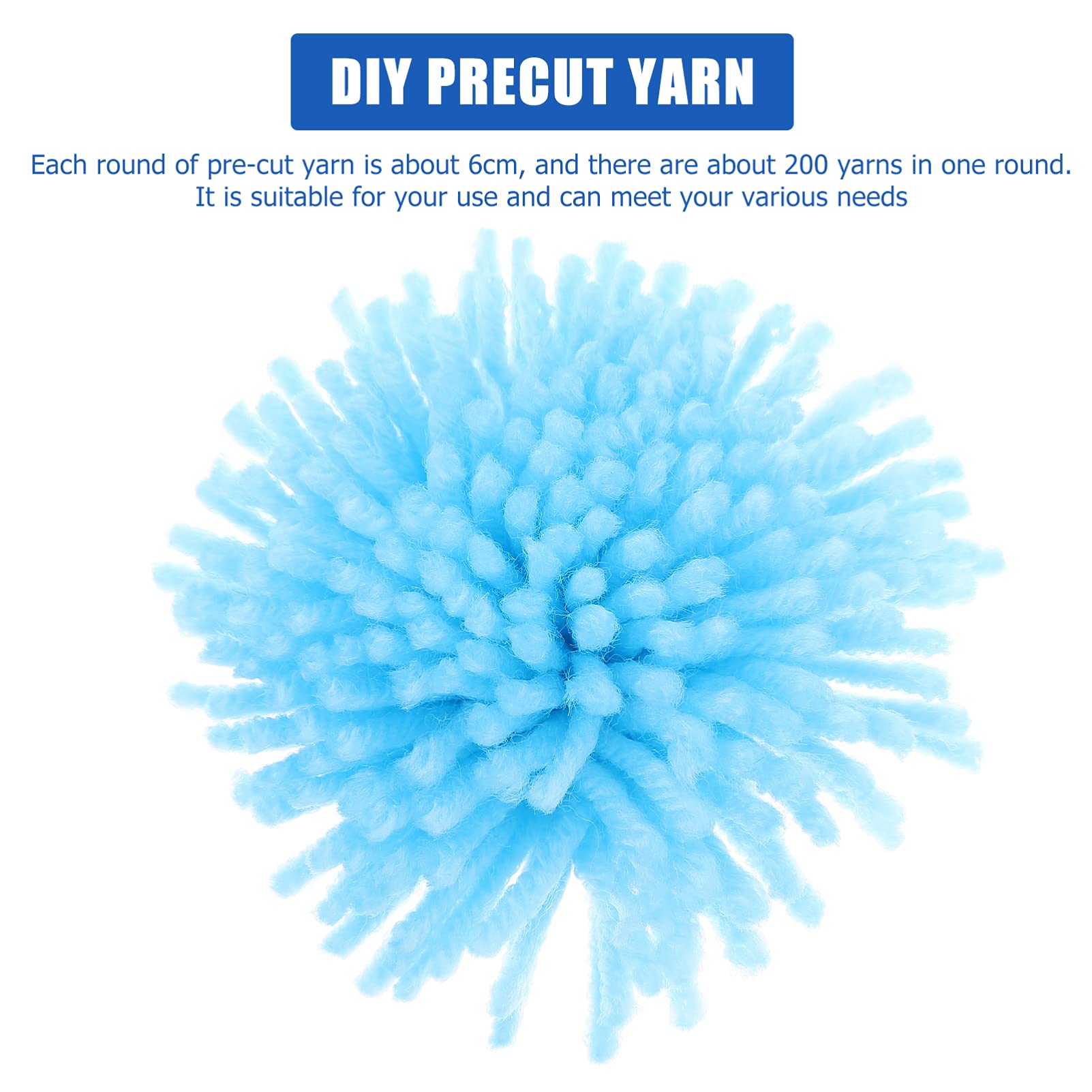 EXCEART 30 Rollen vorgeschnittene Garne, bunte Garnbündel, vorgeschnittenes Teppichgarn, DIY Knüpfhaken, Garn für Handarbeit, Basteln, Nähen, Stricken