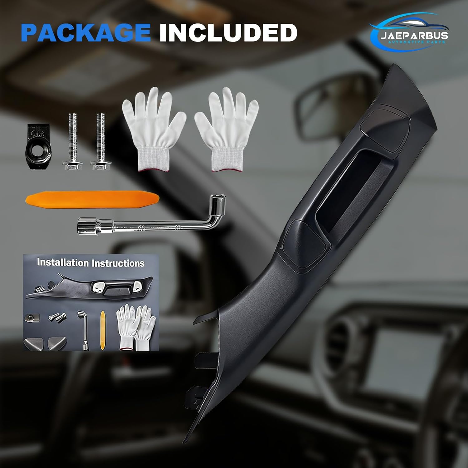 Driver Side A-Pillar Grab Handle Compatible with for 2016-2023 Toyota Tacoma 3rd Gen OEM-Style Texture No Creaking Noise Easy Installation