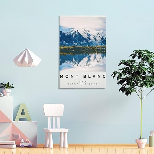 Miniatura 4 de Póster de Mont Blanc con impresión colorida, arte de pared del Mont Blanc, decoración de fotos, impresión de viaje, póster de GIF, pintura
