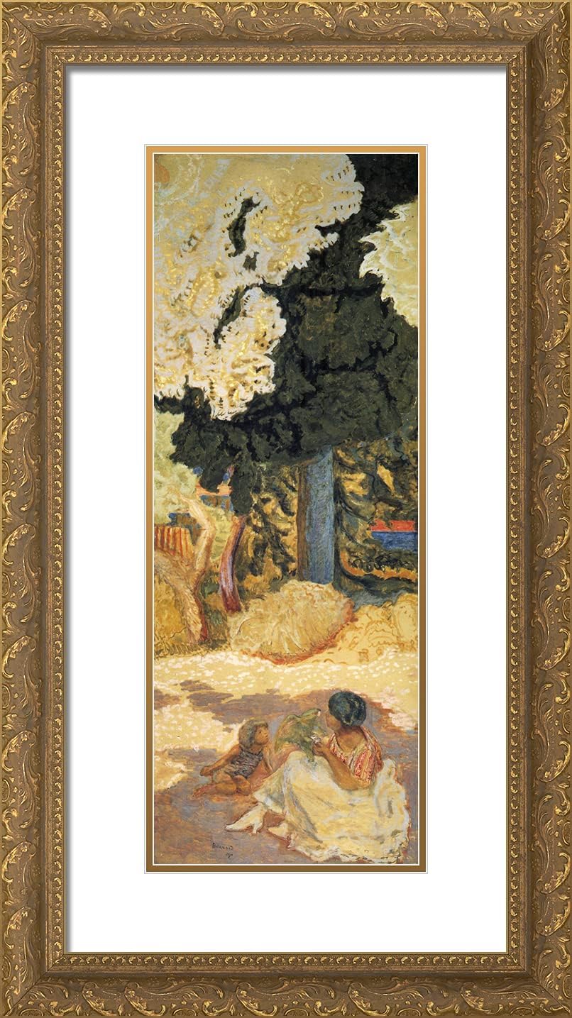 ArtDirect Bonnard, Pierre 14x24 Gold Ornate Framed Art Print with Double Matting Titled: The Mediterranean lll