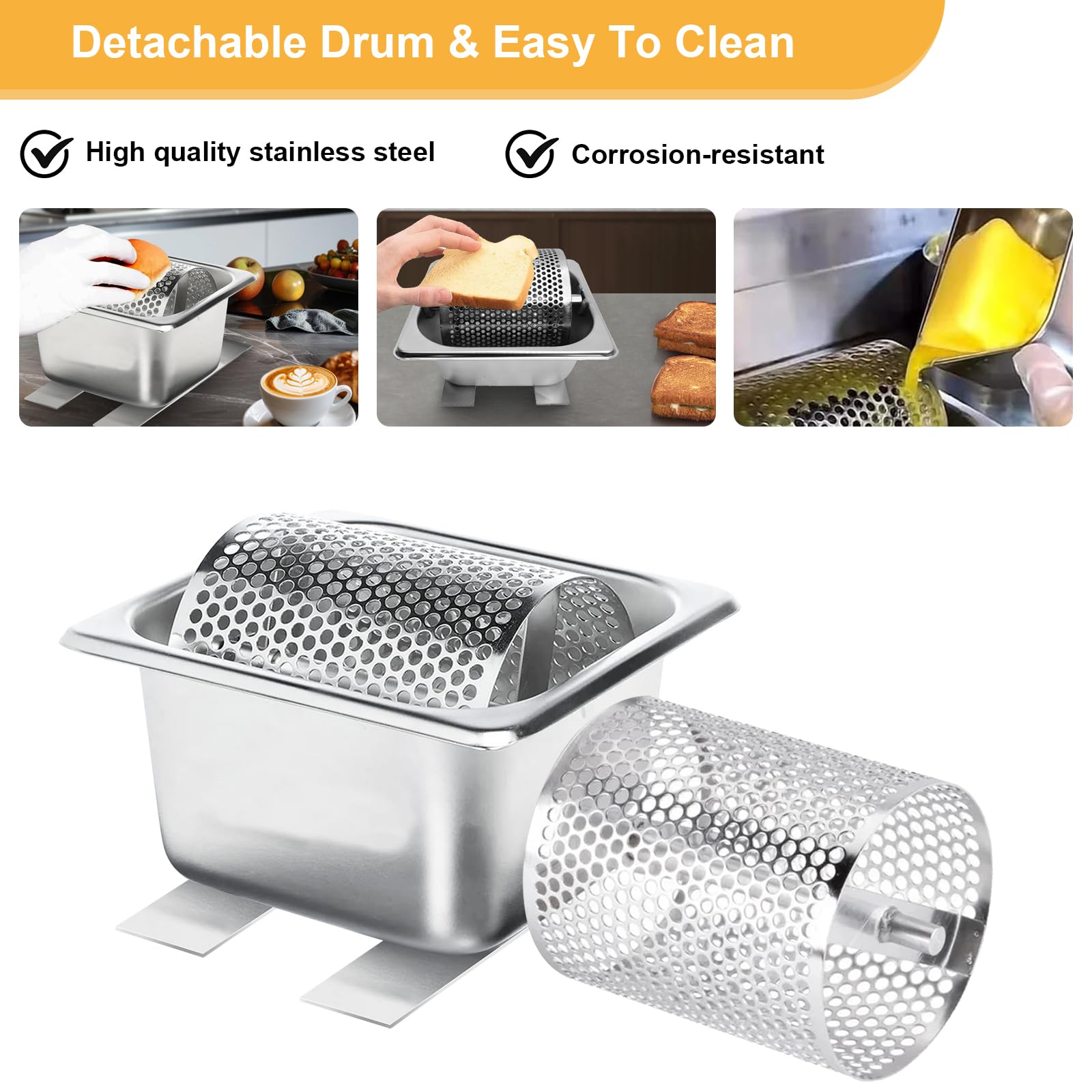 Rodillo para mantequilla de acero inoxidable 1,8 l dispensador