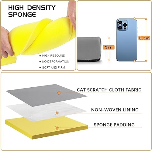 Miniatura 3 de ROFIEJOX Cojín de banco de 48 pulgadas, tela impermeable para arañazos de gato, textura de cuero, espuma de esponja de alta densidad 70D, grosor de