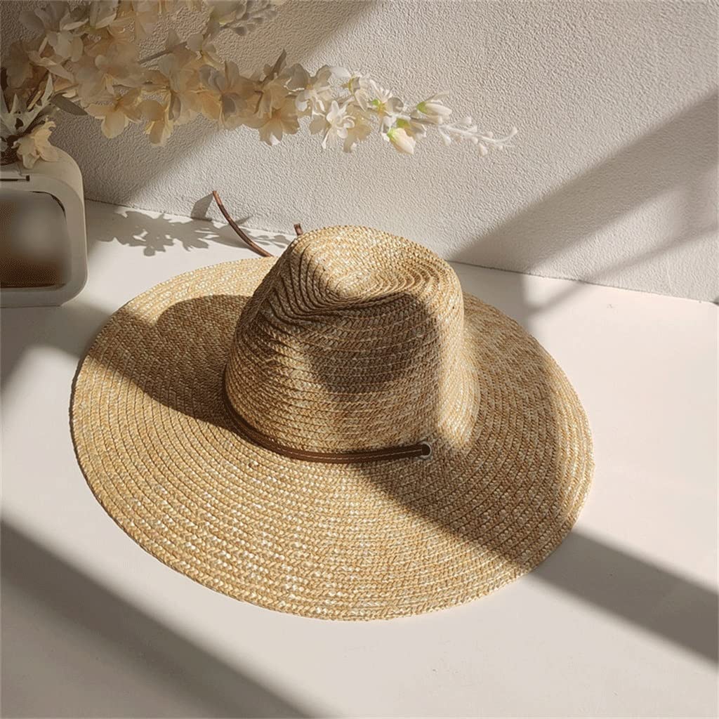 Chapeau de soleil femme avec ruban et grand bord pour la plage - 6