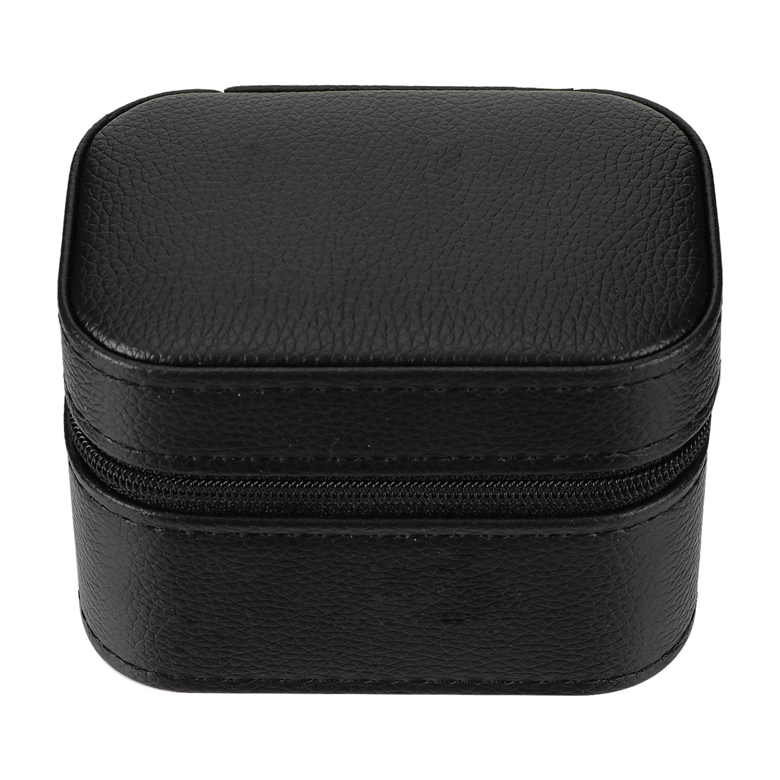 ibasenice Scatola Porta Orologi in Pelle Sintetica Nera Antifall Antiurto Leggera per Uomo e Donna, Custodia Portatile Chiusura per Orologi Singoli