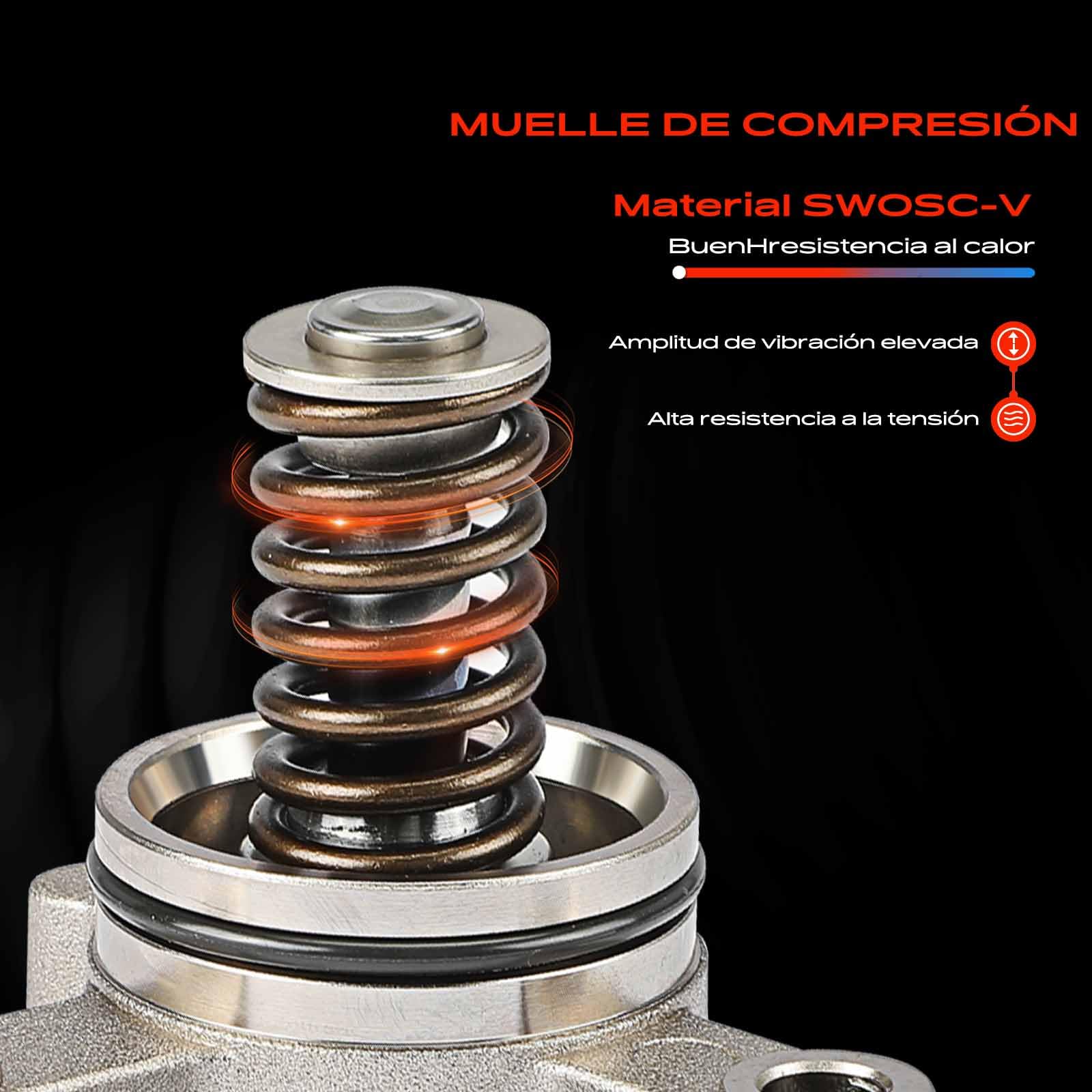 Frankberg Bomba de combustible de alta presión Compatible con Golf Plus 521 5M1 1.6 FSI A3 8P1 1.6 FSI Golf V 1K1 1.6 FSI E.O.S 1F7 1F8 1.6 FSI Golf V 1K1 1.4 FSI Replace# 03C127025R,03C127025K