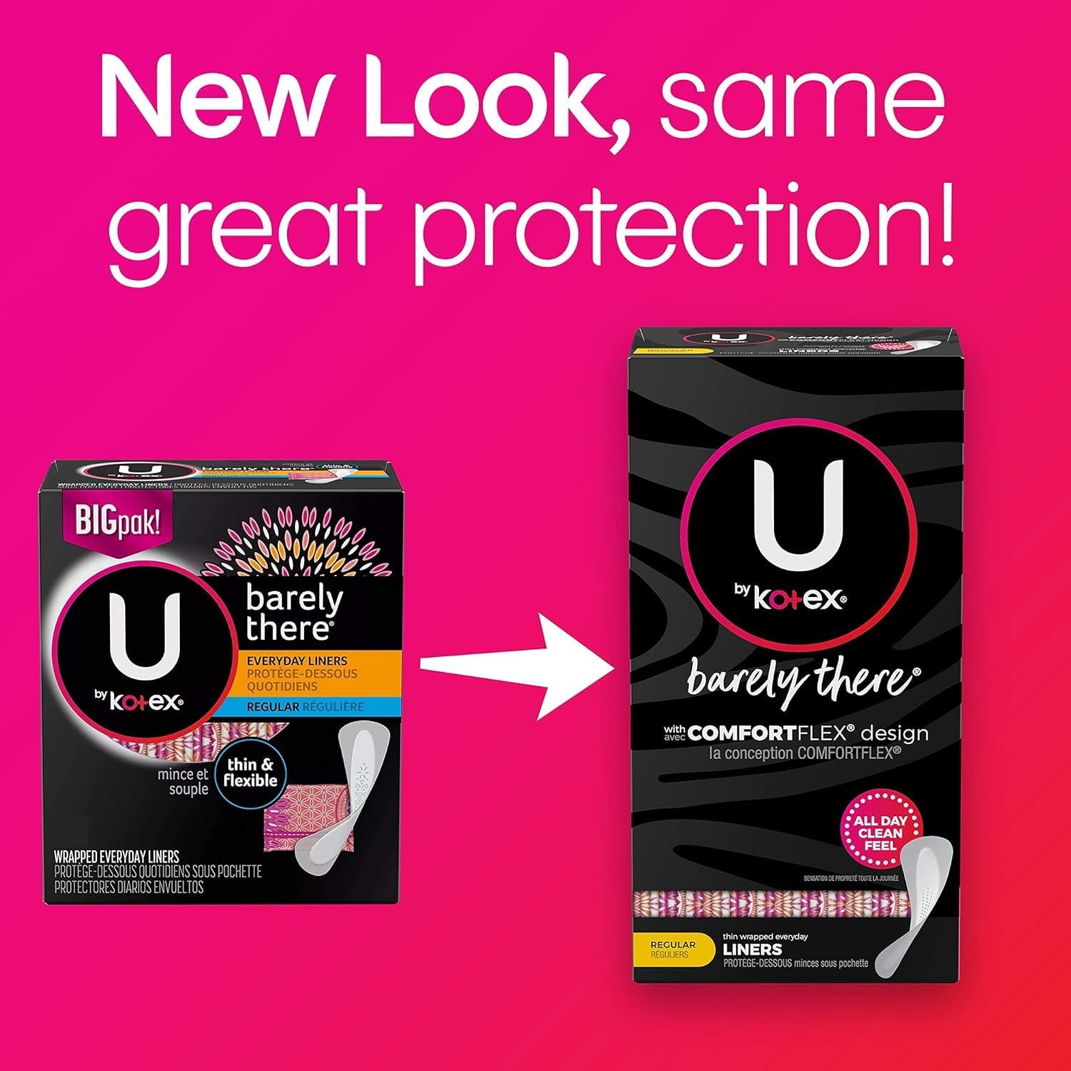 U by Kotex Barely There Thin Lines – 50 ct, Pack of 3