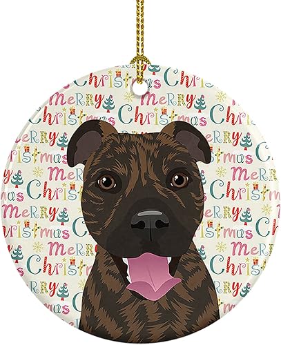 Miniatura 84 de Caroline's Treasures Adorno navideño de husky siberiano en blanco y negro #2 de cerámica para árbol de Navidad, decoración colgante para el hogar,