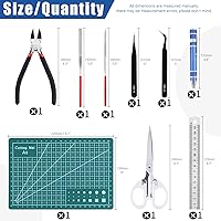Vista 2 de Glarks 39Pcs Gundam Model Tools Kit Model Building Tools Hobby Model Tools Modeler Basic Tool Model Kit Crafts Tools Universal for Model Cars Basic