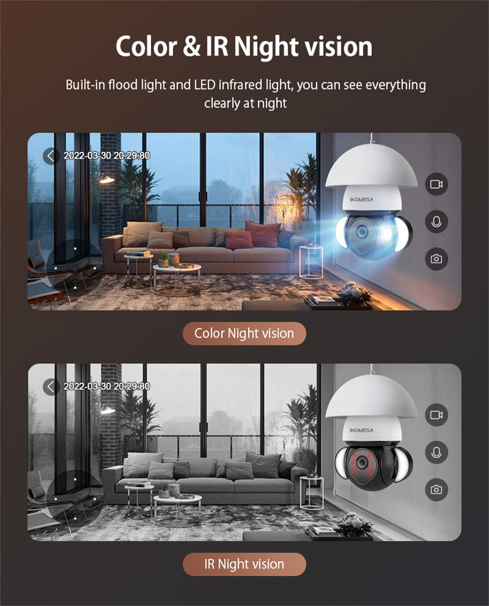 Ampoule De Caméra De Sécurité Tuya, Caméra Wifi 5MP HD PTZ Avec Vision Nocturne Pleine Lumière Suivi Automatique De Conversation Bidirectionnelle Pour Vidéosurveillance Intérieure