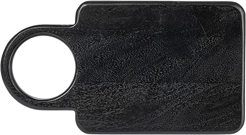 Miniatura 5 de Bloomingville Tabla de cortar de madera de mango con mango redondo, color negro