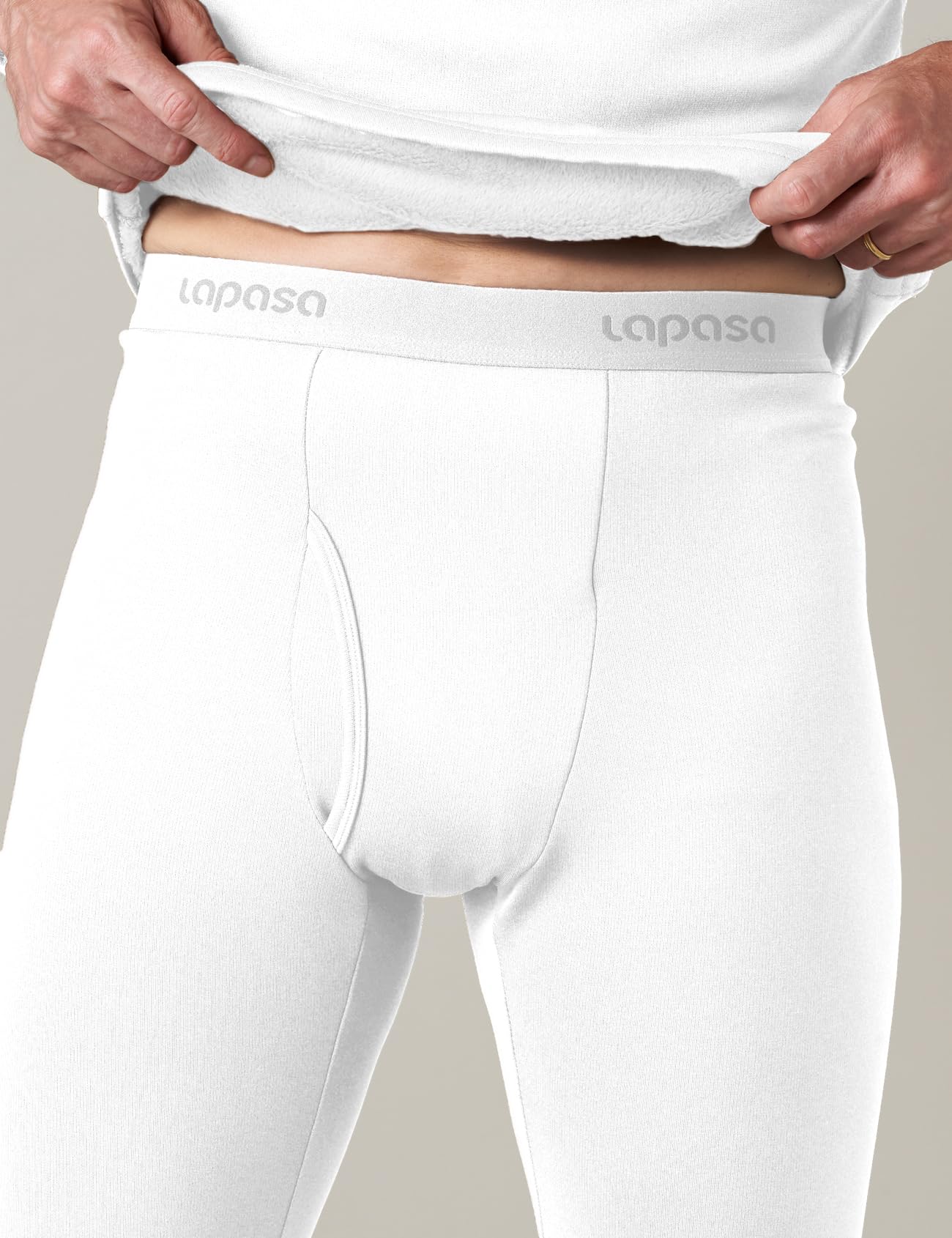 LAPASA Pacco da 2 o 1 Calzamaglie Termica Uomo Fodera in Pile Medio/Pesante Pantaloni Termici Sportivi Strato Base Biancheria Intima Leggings Caldi M10/M25/M56